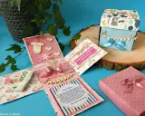 Exploding box na chrzest Matyldy, z życzeniami i pieniędzmi. Jak zrobić taki prezent?