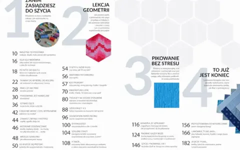 Patchwork to sztuka tworzenia z kawałków materiału. Zobacz, jak zszywać paski, kwadraty, trójkąty i sześciokąty.